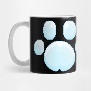 Kawaii Pixel Paw (blue) Mug